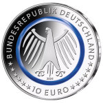 10 Euro Deutschland 2024 Polizei - mit Kobaltblauem Polymerring Prägestätte