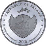 3 oz Palau 2024 Black Proof - OUT of the DARK - Das Auftauchen des Mannes aus der Dunkelheit - Coin Invest Liechtenstein Edition - 20$