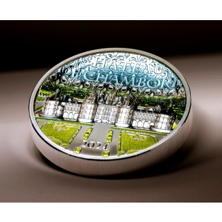 2 oz Silber Cook Islands 2024 Proof - CHATEAU de CHAMBORD Schloss Chambord - Coin Invest Liechtenstein - 10 $