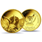 0,5 g Gold Kongo 2024 Proof - TRICERATOPS - Prehistoric...