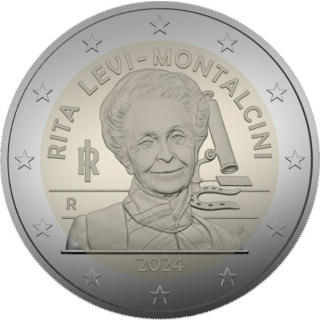 2 Euro Italien 2024 - Medizin-Nobelpreisträgerin Rita Levi-Montalcini  - bankfrisch bfr.- Lieferung lose