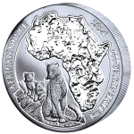 NEU* 1 oz Ruanda 2024 BU - LEOPARD - African Ounce - 50...