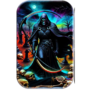 2 oz Silber Gussbarren 2024 - GRIM REAPER SENSENMANN - Antique Finish Color - 1. Ausgabe