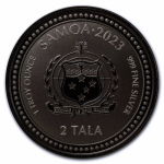 1 oz Samoa 2023 Black Rhodium - JESUS von NAZARETH - 2 Tala - Die JESUS KOLLEKTION