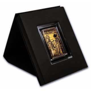 2 oz Mali 2022 Black Antique - Pharao & Gott Re-Harachte in ÄGYPTEN - ICONS of HERITAGE - 1 Karat ONYX *AAA* - Die Verschmelzung der Gottheiten Re & Horus