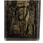 2 oz Mali 2022 Black Antique - Pharao & Gott Re-Harachte in ÄGYPTEN - ICONS of HERITAGE - 1 Karat ONYX *AAA* - Die Verschmelzung der Gottheiten Re & Horus