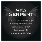 NEU*  2 x 1 oz SET Niue 2024 - SEESCHLANGE - SEA SERPENT - Fabelwesen - Antique + BU - 2$ Silber