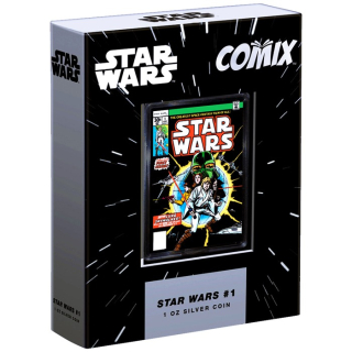 AURINUM*TOP*ANGEBOT* nur wenige * 1 oz Niue 2024 Proof - STAR WARS COMIX  #1 - Luke Skywalker Save the Galaxy - Rectangle Silber Comicheft-Format