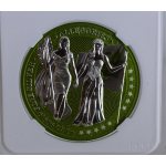 GERMANIA-MINT-RESTPOSTEN** 1 oz Allegories 2019 BU - GERMANIA & BRITANNIA i-Color GREEN Edition - PCCB-Coin-Card- Germania Mint - Serie Die Allegories