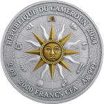2 oz Kamerun 2024 Antique - KALLIOPE Muse der Poesie - CALLIOPE The Nine Muses  - Silber Antique Finish 2000 Francs