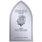 1 oz Niue 2024 Proof - DORNRÖSCHEN DISNEY - 65. Jubiläum - Silber 2NZ$