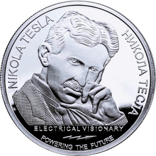 AURINUM*SUMMER*SALE** 1 oz Serbien 2024 Proof - TESLA TELEFORCE - Todesstrahlen - Nikola Tesla - Silber 100 Dinar - Teslaserie