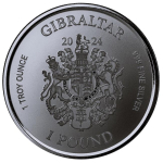 NEU* 1 Unze Silber Gibraltar 2024 Lady Justice - RECHT & ORDNUNG - Prooflike
