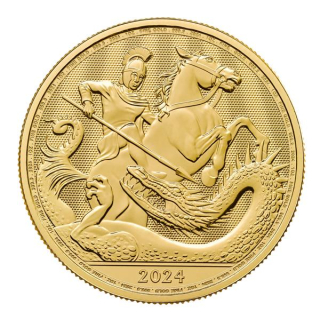 1 oz Gold UK Großbritannien 2024 - ST.GEORG & DRACHE - 100 Pfund  - GOLD  BU - Erstausgabe der neuen Serie Legenden der Jahrhunderte !