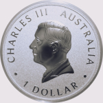 20 x 1 oz Originalrolle Schwan 2024 BU Australien 1 AU$ Perth Mint Serie Schwäne  - Erstmals mit King Charles III. auf der Wappenseite - versandkostenfrei !