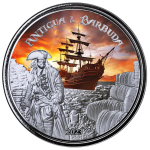 NEU* 1 oz RUM RUNNER 2023 - Antigua & Barbuda EC8 - Proof Color - Piraten der Karibik & Rum - silber 2$