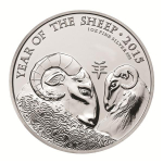 1 Unze Silber Lunar Jahr des Schaf 2015 Großbritannien BU