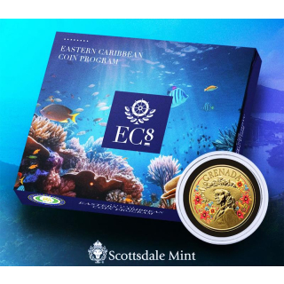 1 oz GOLD LA DIABLESSE 2023 Proof Grenada EC8 - Die Legende der Karibischen Schöheit & Dämonische Begierde - Piraten der Karibik & Rum - Color 10$