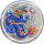 NEU* 1 oz Australien 2024 Color - BLAUER DRACHE - JAHR des DRACHEN - LUNAR DRACHE - Silber BU 1 AU$ - Silberdrache farbig