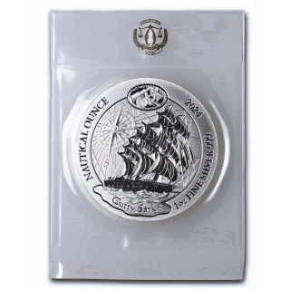 AURINUM*SUMMER*SALE** 1 oz Ruanda 2024 BU - CUTTY SARK -  Schnelles Segelschiff - Nautical Ounce serie - Silber 50 RWF - 50 Amafaranga
