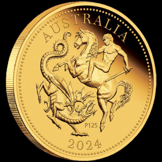 Australien Quarter Sovereign Gold 125 Jahre Perth Mint 2024 PP 5 AUD