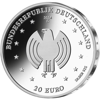 Deutschland 20 Euro Silber 2024 BU - 75 Jahre Grundgesetz