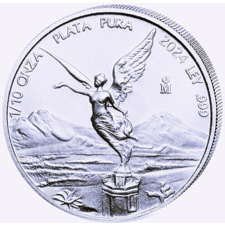 NEU* 1/10 oz Mexico Libertad 2024 BU - Silber 1/10 Onza