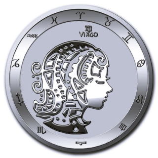 NEU* 1 oz Tokelau 2024 BU - Sternzeichen Zodiac - VIRGO JUNGFRAU - silber 5 $