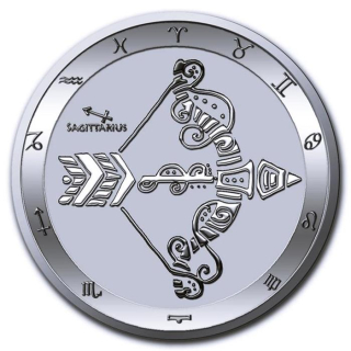 NEU* 1 oz Tokelau 2024 BU - Sternzeichen Zodiac - SAGITTARIUS SCHÜTZE - silber 5 $