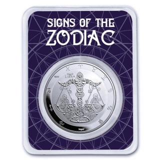 NEU* 1 oz Tokelau 2024 BU Coin Card - Sternzeichen Zodiac - LIBRA WAAGE - silber 5 $