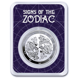 NEU* 1 oz Tokelau 2024 BU Coin Card - Sternzeichen Zodiac - GEMINI ZWILLINGE - silber 5 $