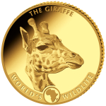 1/10 Oz Gold Kongo 2024 - Giraffe - Worlds Wildlife Serie...