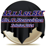 NEU* 12 x 1 oz SET Tokelau 2024 BU - Alle 12 Sternzeichen...
