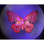 2 oz silber Gussbarren - SCHMETTERLING - UV-Effekt + GLOW-in-the-DARK - Handgegossener Barren - Handmade - EINZELSTÜCK