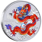 NEU* 1/2 oz Australien 2024 Color - ROTER DRACHE - JAHR...