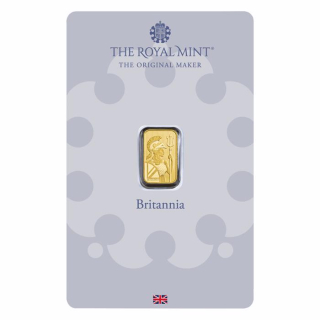 NEU* 1 g Goldbarren BRITANNIA  (geprägt) 999,99 im Blister - Royal Mint UK