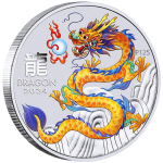 NEU* 1/2 oz Australien 2024 Color - GELBER DRACHE - JAHR...