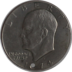 8,92 g Silber - USA 1 $ 1974 Silberdollar  - EISENHOWER...