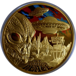 ab Lager ** 1 oz Gold Niue 2024 Proof - ALIEN ENCOUNTERS...
