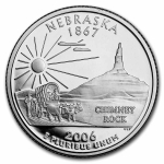 0,25 $ USA 2006 Quarter Dollar - Nebraska - Pioniere am...