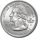 0,25 $ USA 2006 Quarter Dollar - Nebraska - Pioniere am Chimney Rock - P