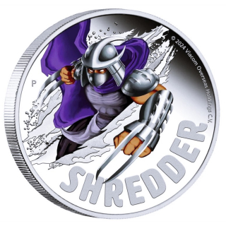 1 oz Tuvalu 2024 Proof - SHREDDER Superschurke - Teenage Mutant Ninja Turtles - 1 AU$ - Perth Mint Edition