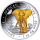 1 oz Somalia 2025 - Elefant - Gilded / Vergoldet - African Wildlife serie - Silber BU - 100 Shilling