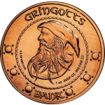 1 oz Kupfer Round Gringotts Knut - Harry Potter & Die Zauberer Bank - Copper Round