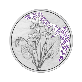 Österreich 10 Euro Silber Proof  - VEILCHEN - VIOLETS - 2024 - Mit der Sprache der Blumen