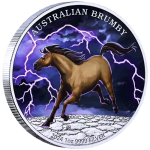 Letzte Münzen* 1 oz BRUMBY 2024 COLOR Australien 1 AUD - Serie Wildpferde Australiens - 1 AU$