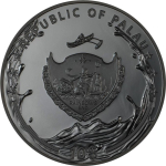 2 oz Palau 2024 Black Proof - Amphitrite Göttin des Wassers - Goddess of Water - Coin Invest Liechtenstein Edition - 10$