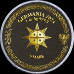 ab Lager*** 2 x 1 oz GERMANIA 2024 - SKÖLL & HATI - Black Gilded - Neue Serie Die Mystische Welt von RAGNARÖK - Germania Mint