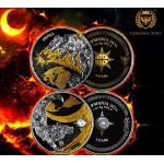 ab Lager*** 2 x 1 oz GERMANIA 2024 - SKÖLL & HATI - Black Gilded - Neue Serie Die Mystische Welt von RAGNARÖK - Germania Mint