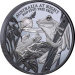 1 oz Niue 2024 Black Proof - ROTAUGEN BAUMFROSCH - RED...